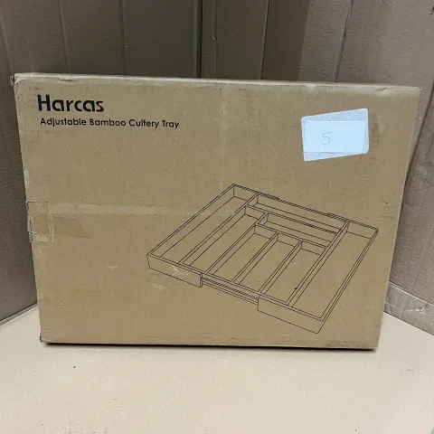 Harcas Adjustable Bamboo Cutlery Tray. RRP £20.00 - GRADE U