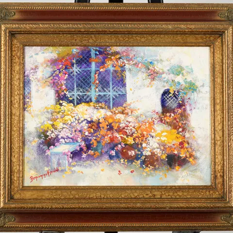 Original Italian Oil On Canvas By Airoldi