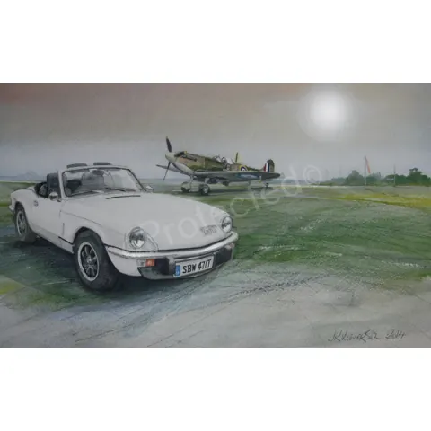 Triumph Spitfire Mark 3  Large Metal Wall Art