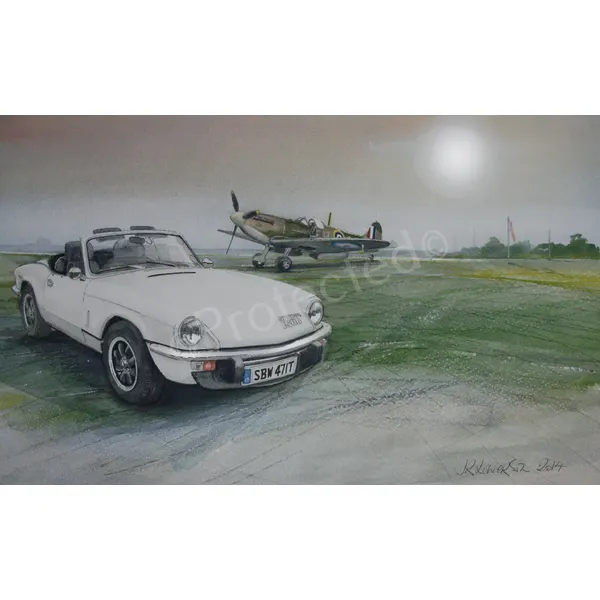 Triumph Spitfire Mark 3  Large Metal Wall Art