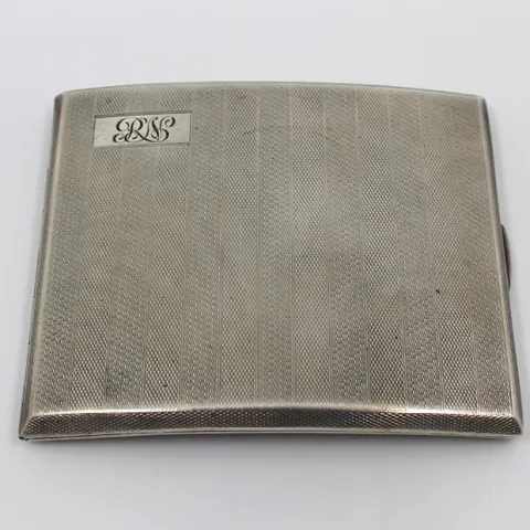 Solid Silver Cigarette Case by Smith & Bartlam 1934