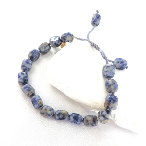 Lola Rose London Blue & White Agate Gemstone Bracelet - New
