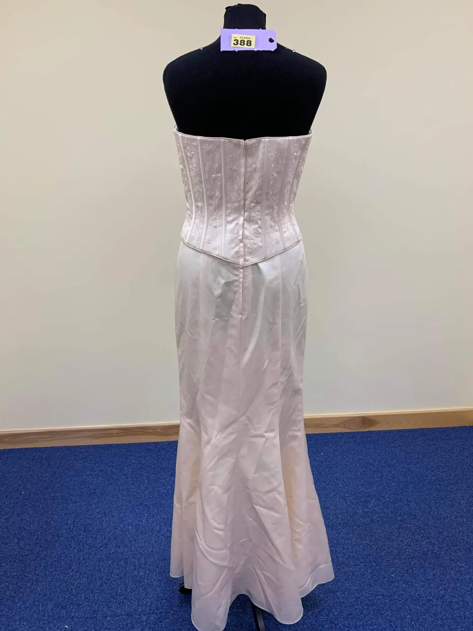 Wedding dress Hilary Morgan 2194F size 12 almond satin