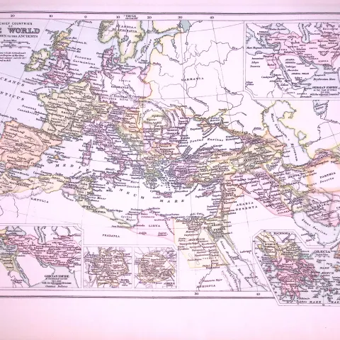 Chief Countries of the World 120-Year-Old Antique Map by G.W. Bacon-50