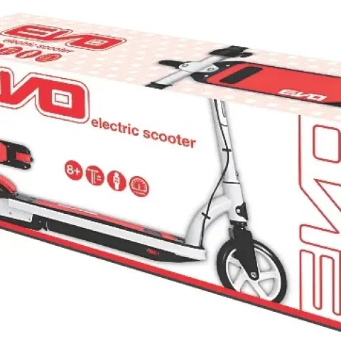 ONLINE £95. Evo Electric Scooter. Red. Appears Unused. BoxHas Been Opened And Contents Have Been Re