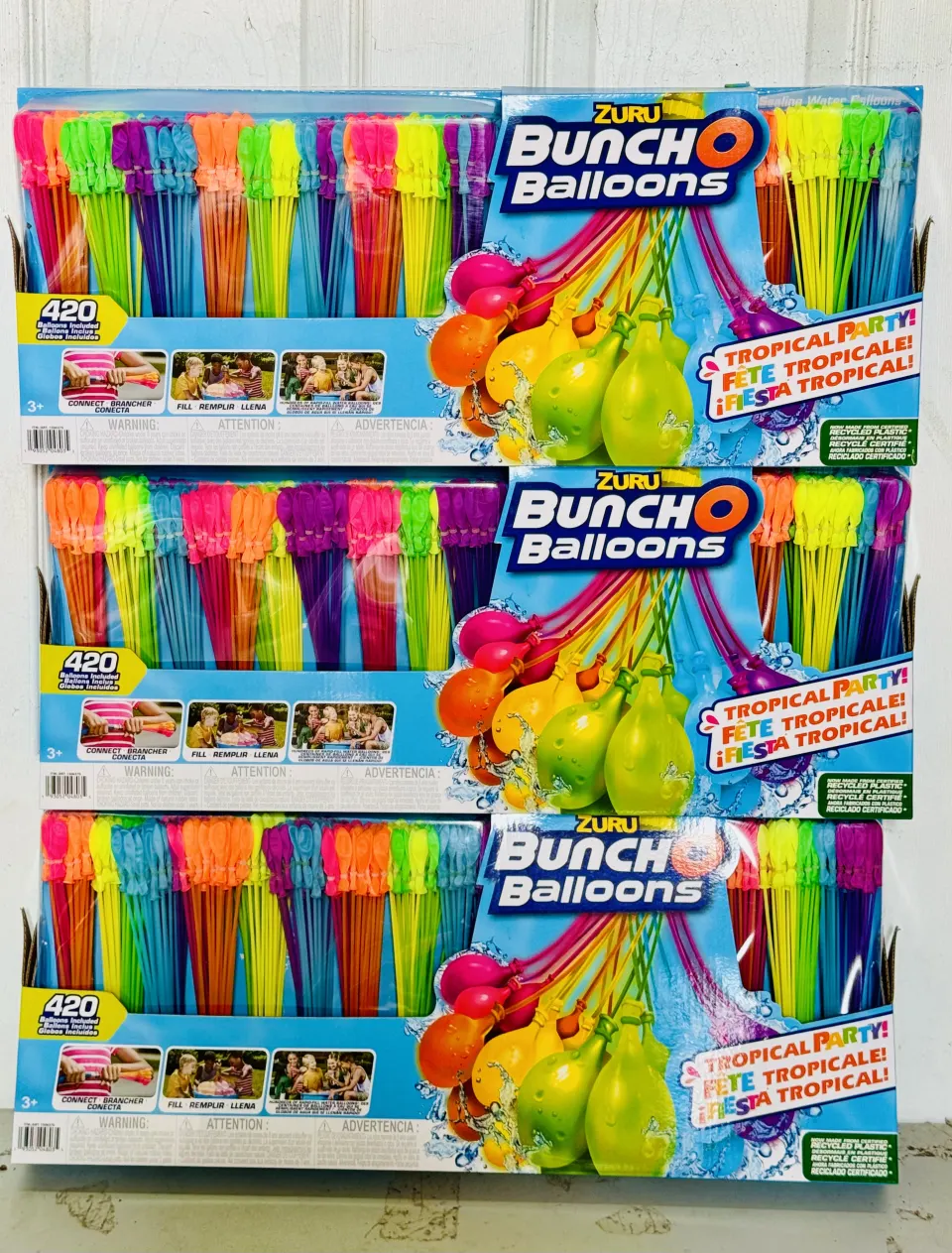 3 x ZURU Bunch O Balloons 420 Water Balloon New Sealed Box