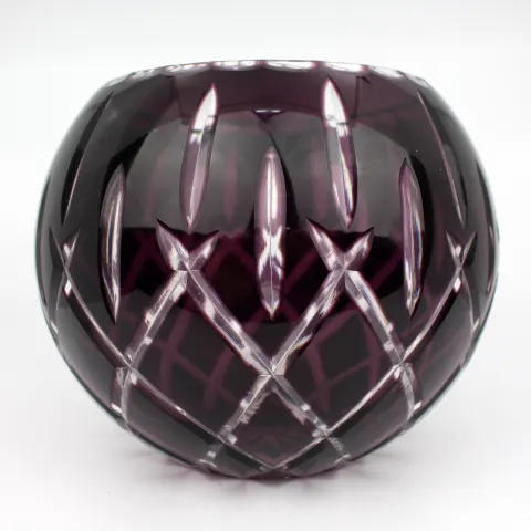 Gorham Crystal Amethyst Overlay Crystal Bowl