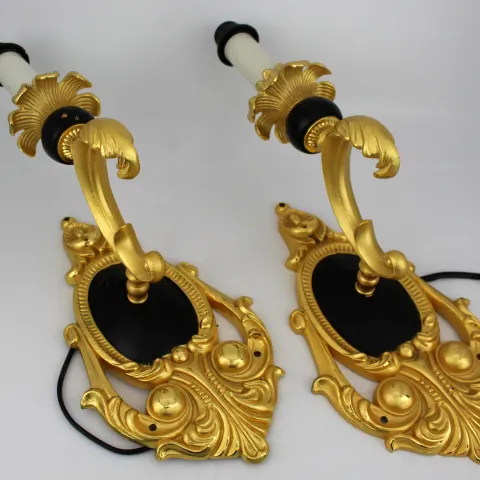 Pair of Gilt Metal Decorative Wall Lights