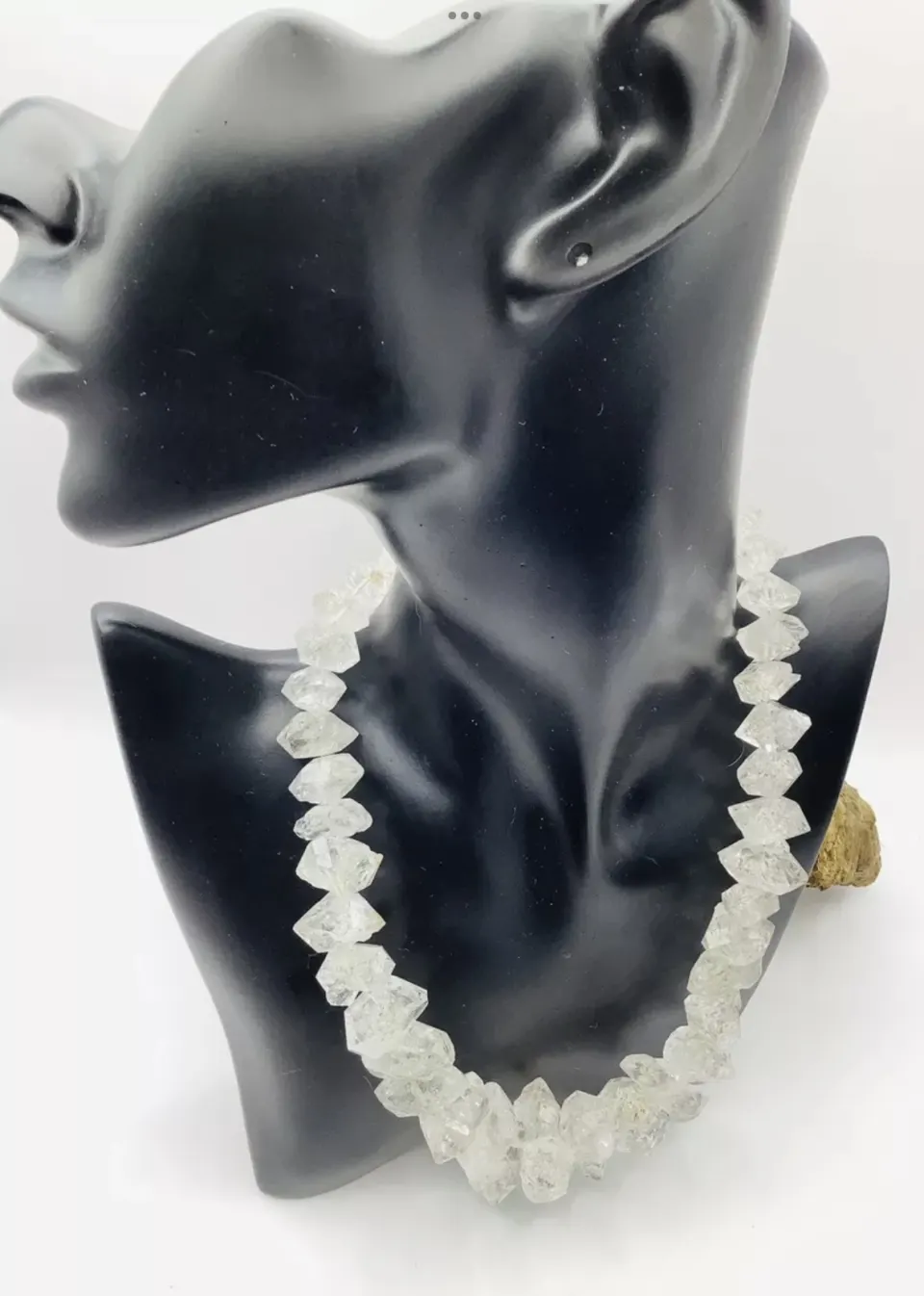 Artisan Unique Handmade Double Terminated Graduated Diamond Quartz Necklace