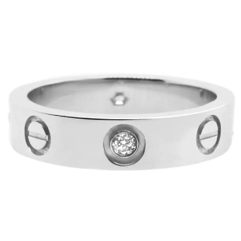 18 K / 750 White Gold Style Eternity Diamond Band Ring