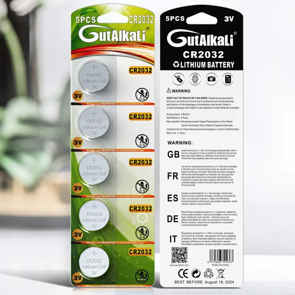 25 x GutAlkaLi CR2032 Lithium Coin Batteries exp 2028