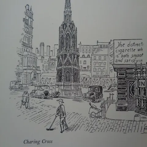 Edward Bawden Original Lithograph - London 1 Charing Cross