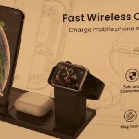 Fast Wireless Charger 3 In 1 Ear Pods, Phone And Watch RRP 34.95