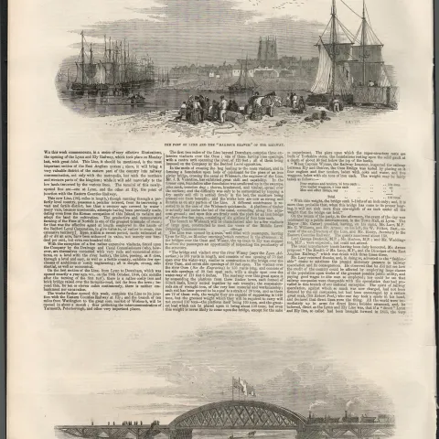 The East Anglian Railway 1847 Antique Victorian Newspaper.