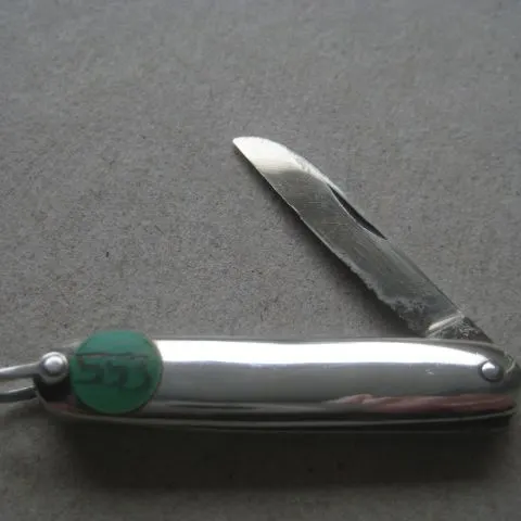 Victorian Silver Hafted Steel Bladed Folding Fruit Knife