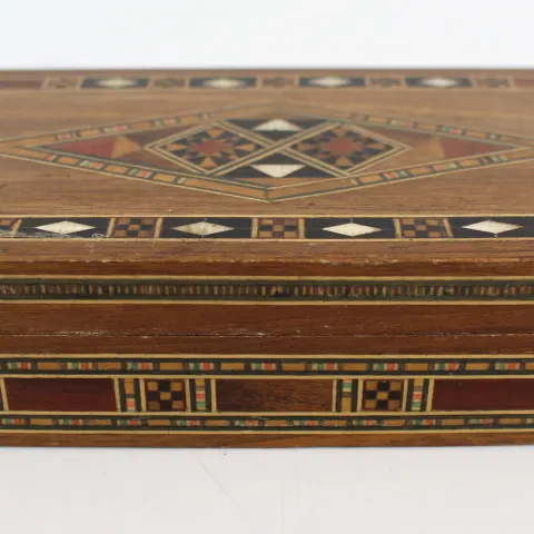 Decorative Inlaid Marquetry Wooden Box