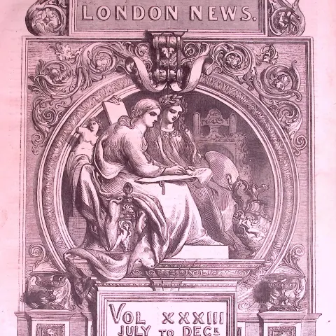 The Illustrated London News Antique Bound Edition July-Dec 1858 Over 600 Pages.