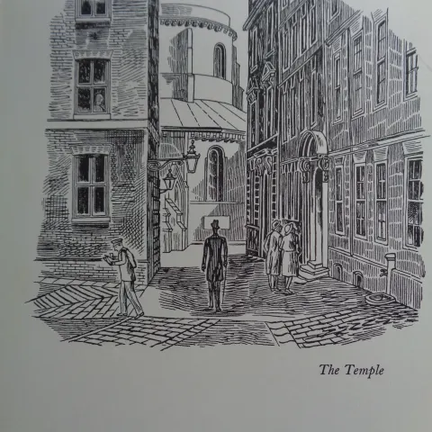 Edward Bawden Original Lithograph - London, 1 The Temple