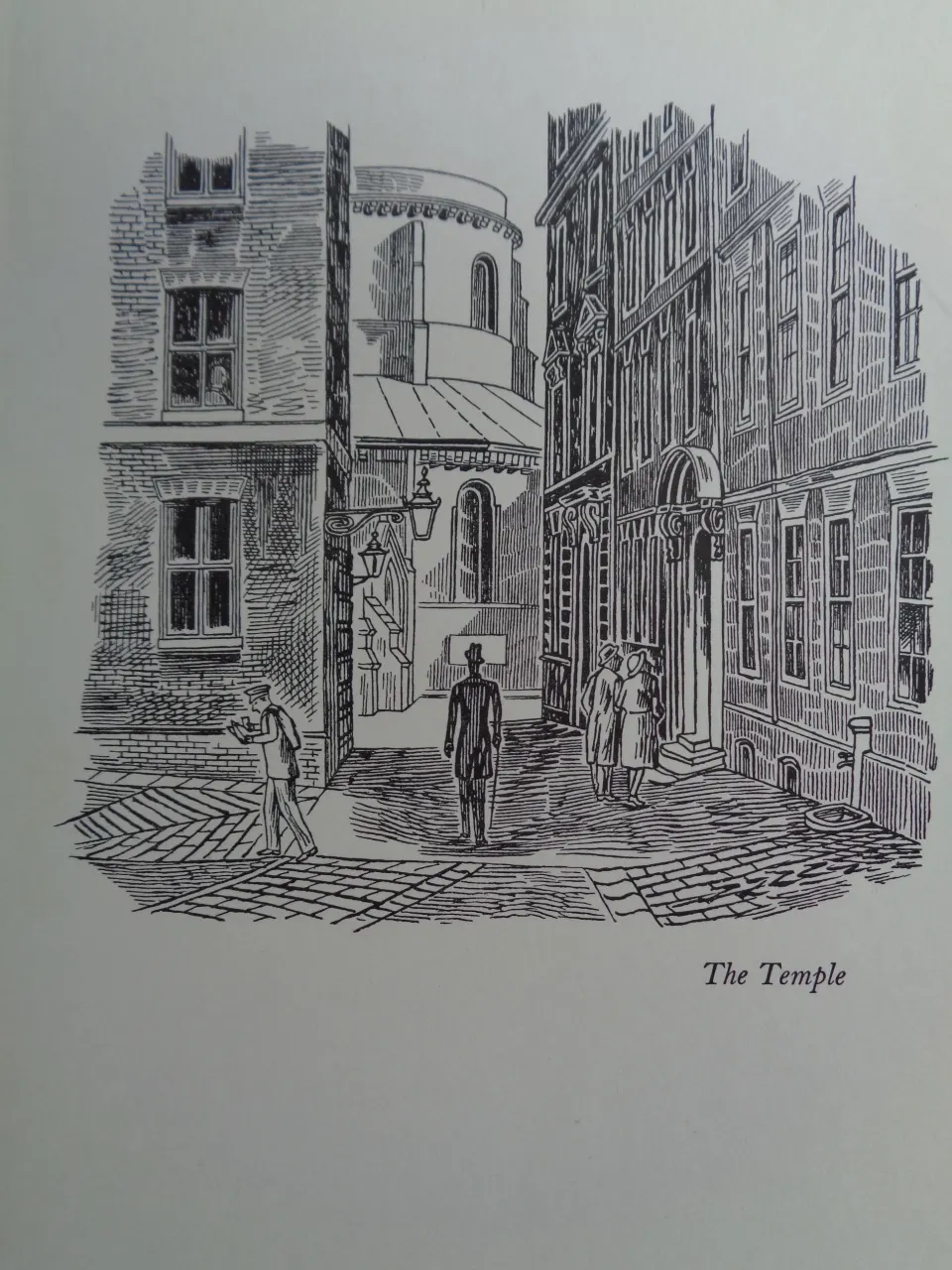 Edward Bawden Original Lithograph - London, 1 The Temple