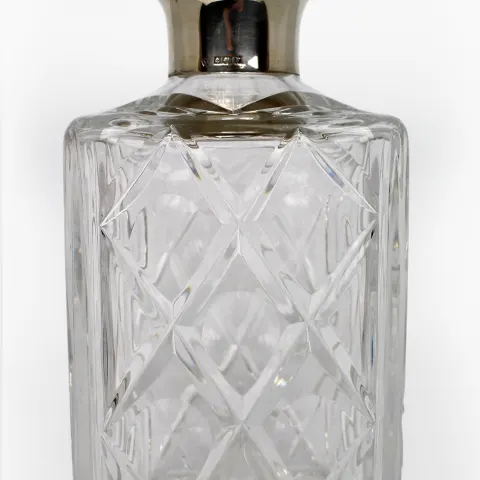 Cut Glass Silver Mounted Decanter