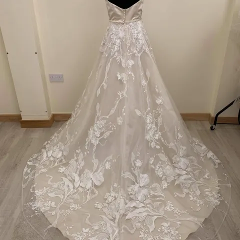 Catherine Parry, English designer, size 12 wedding dress in champagne  RRP £1795