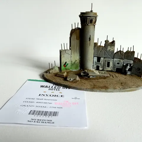 Banksy (Attributed) Tower sculpture "Hope" Walled Off Hotel 6D (#0590)