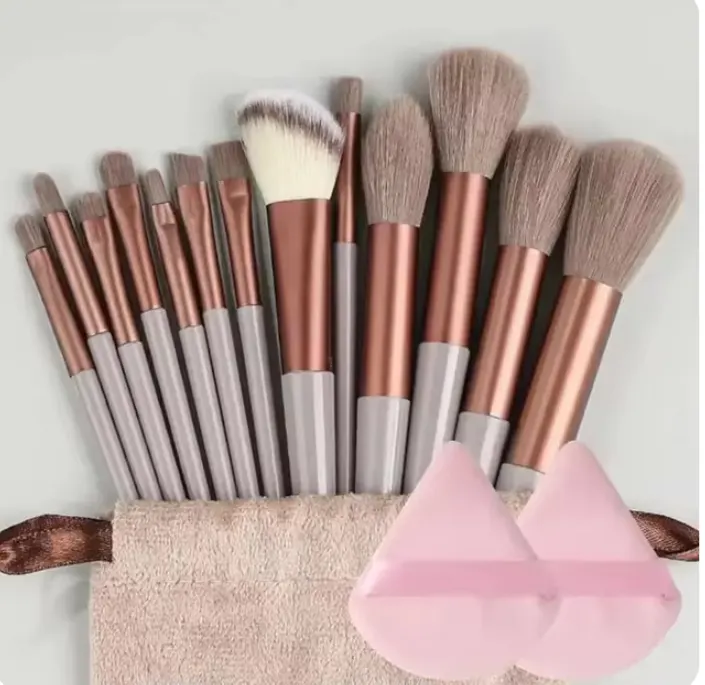 13 Makeup Brushes With Bag Quick-Drying Ultra-Soft Beauty Tools, Portable Makeup Brush Set