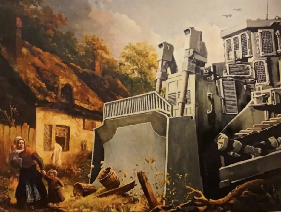 THE WALLED OFF HOTEL GALLERY- BANKSY,– BULLDOZER