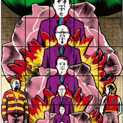 Gilbert & George (b.1943 & 42) ‘Death’, Fine Art, Offset Lithograph In Vibrant Colours, 1984