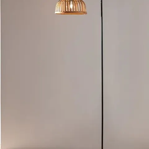 (124/6L) Lot RRP £110 – 2x Lighting Items. 1x Bamboo Hanging Floor Lamp Black RRP £50. 1x Black 5 L