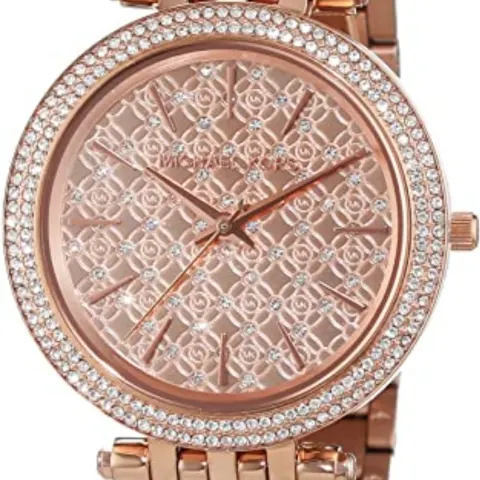 Michael Kors MK3399 Darci Rose Gold Crystal Bezel Ladies Watch