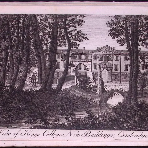 Kings College Cambridge Rare 1776 Georgian Copper Antique Engraving-7a