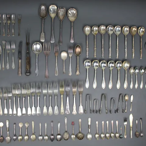 Large Collection of Antique & Vintage Silver Plate Flatware Cutlery