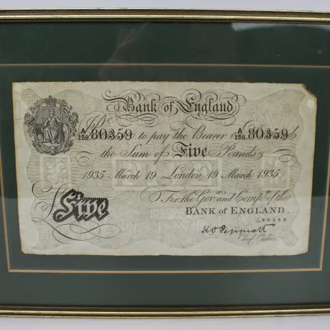 Bank of England Peppiatt £5 Note March 19 1935