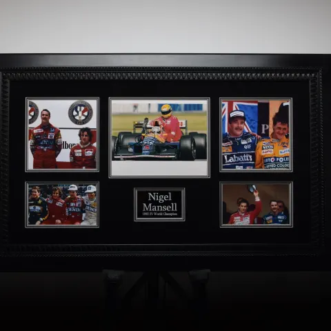 NIGEL MANSELL original signature presentation.