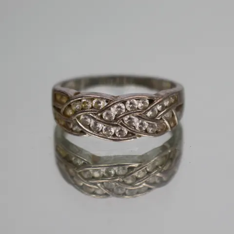 Vintage Silver Ring CZ