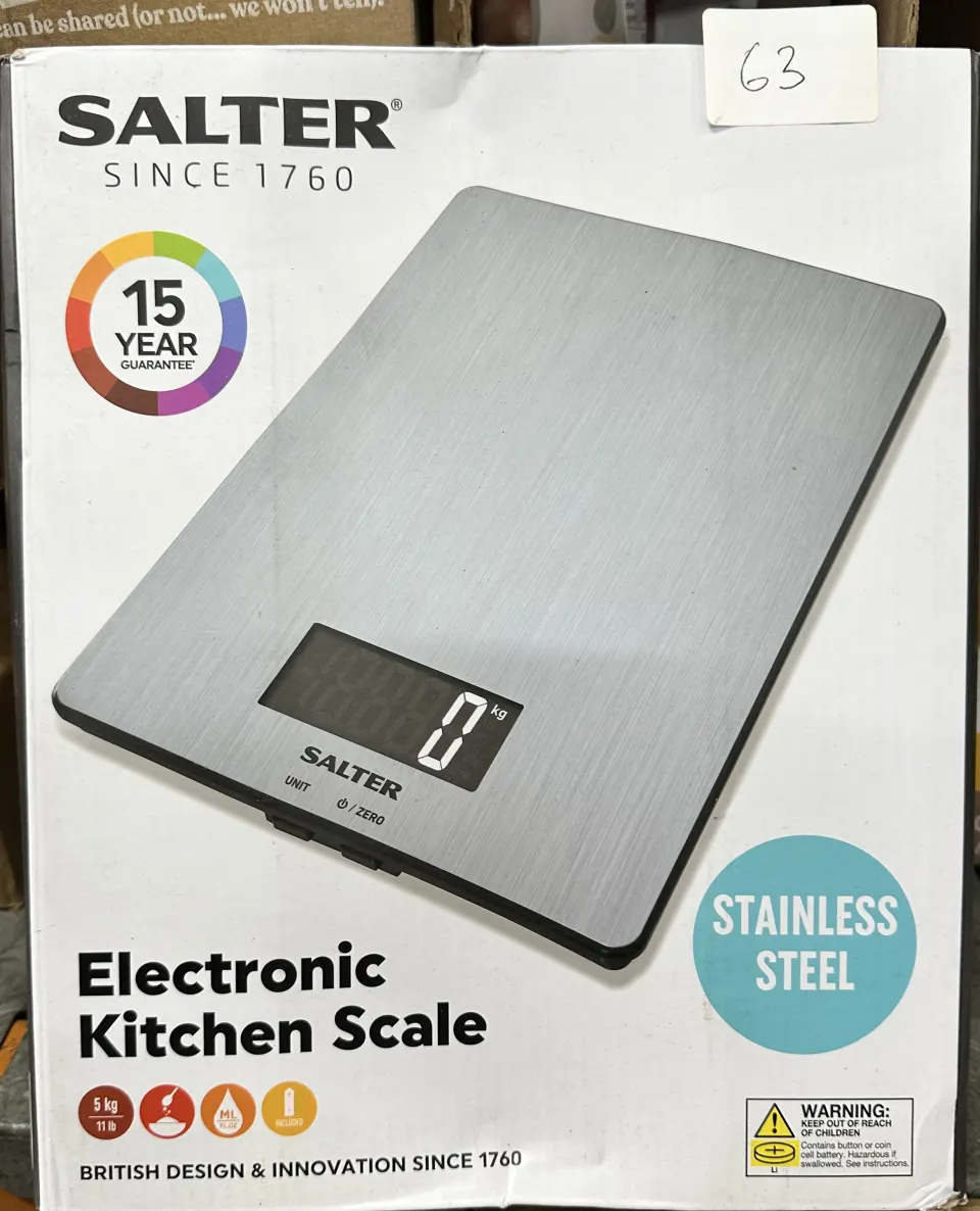 SALTER KITCHEN SCALES. EST £30 - GRADE U
