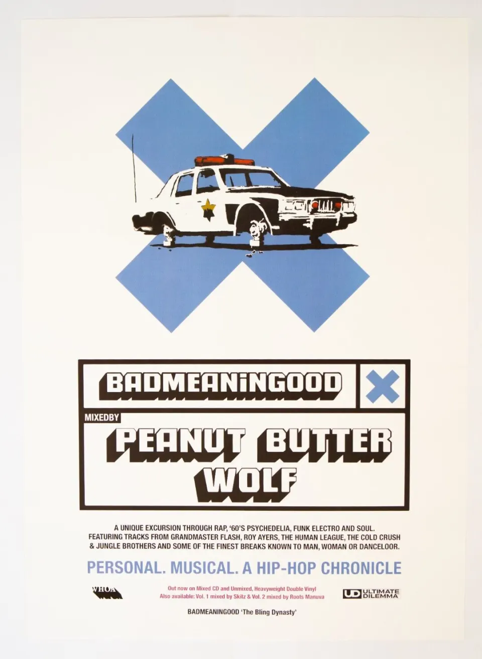 Banksy (Austin Wilde) x Badmeaningood Poster Peanut Butter Wolf LE 1/20 + Sticker (#0579)