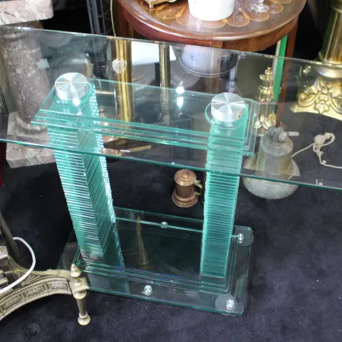 Heavy Glass Side Table