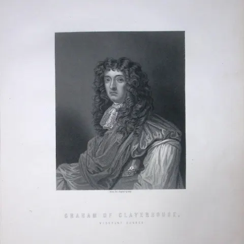 Graham of Claverhouse Scotland 1873 Antique 152 Years-Old Engraving-43