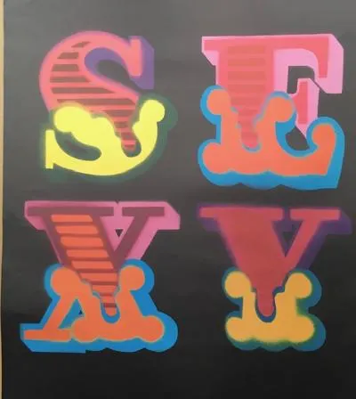 BEN EINE (born 1970) SEXY, Circus Shutter Font Screen print run edition of 200, signed. 50 x 70 cm.