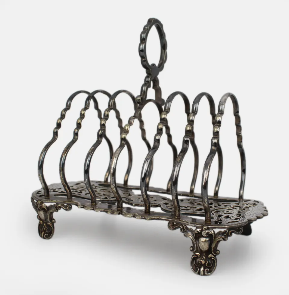 Victorian Silver-Plated Toast Rack by Elkington & Co