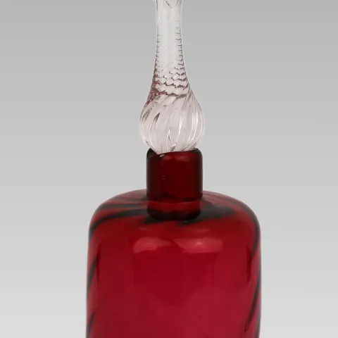 Victorian Cranberry Glass Smoke Bell
