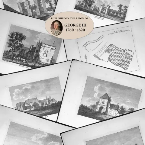 Job Lot County Kent Francis Grose Antique 230+ Years Old Copper Engravings-3.