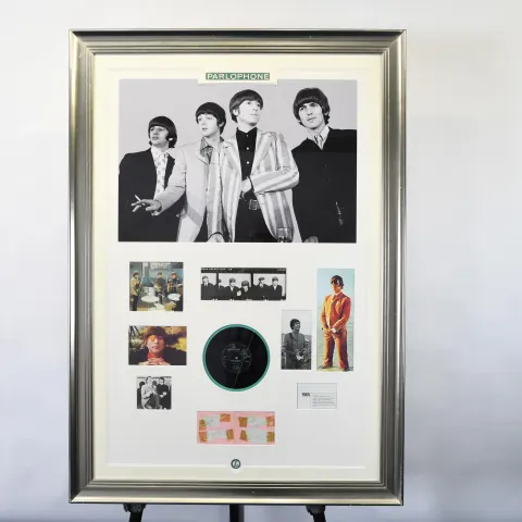Original Beatles Signatures in Unique Framed Art Presentation