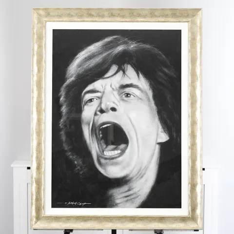 Anthony Orme Original Painting of Mick Jagger