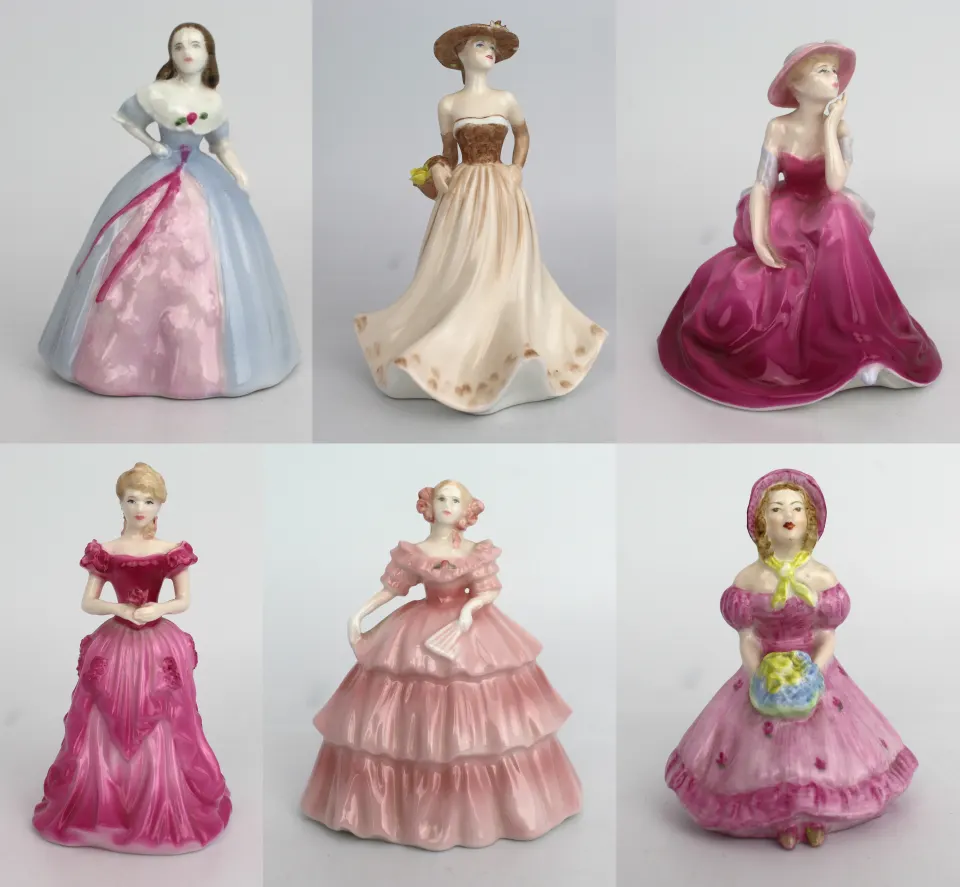 Collection of 6 Miniature Coalport Figurines
