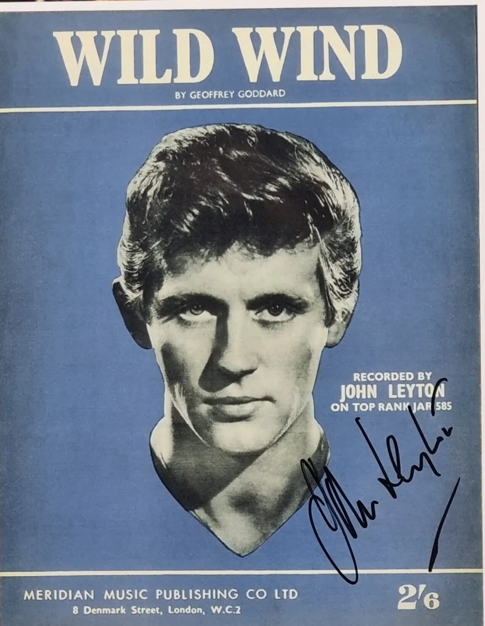 John Leyton Original Signature