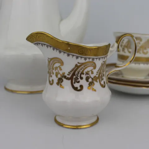 Royal Tuscan White & Gold Tea Pot & Other Service Pieces