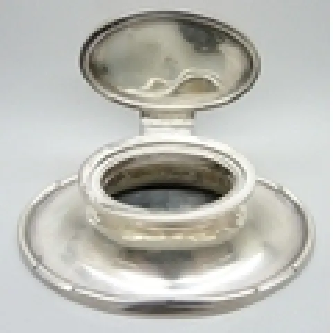 Antique Silver Walker & Hall Ink Stand, Gross Weight 350g